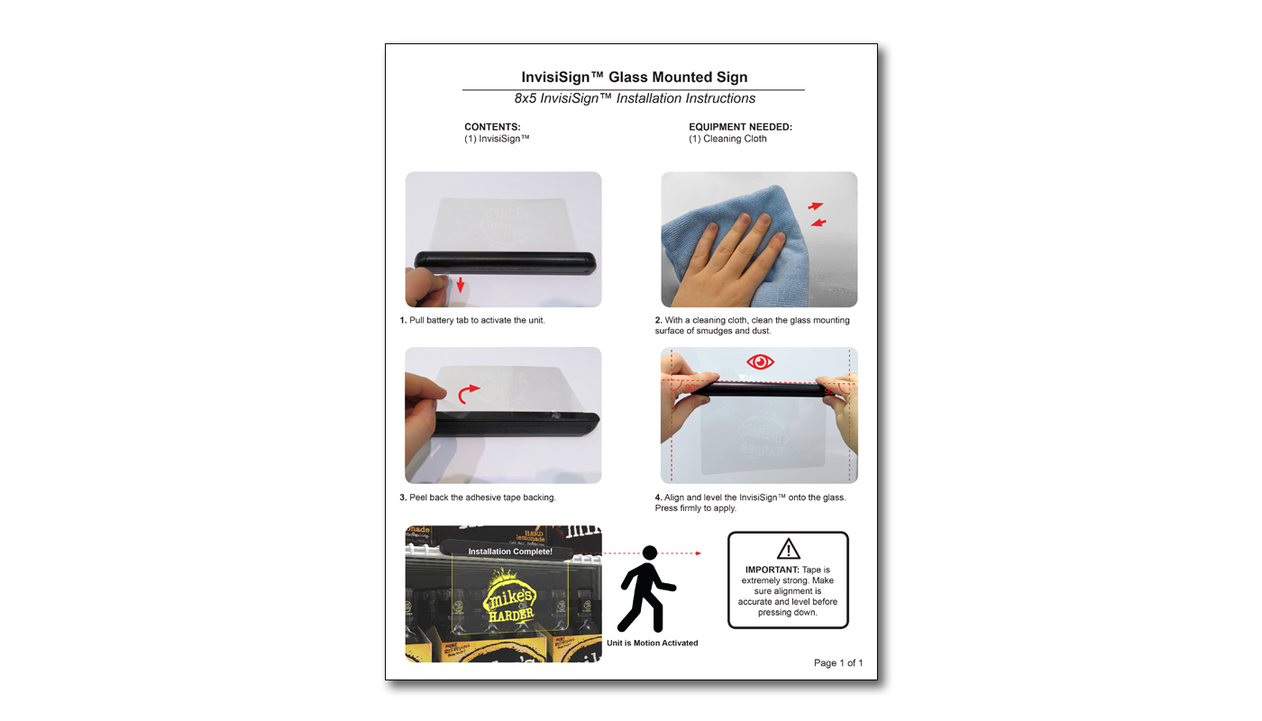 Design Phase InvisiSign Instructions