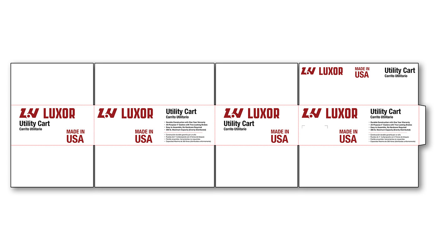 Luxor Utility Cart Retail Box